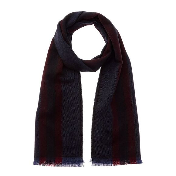 Gucci Gg Wool & Silk-Blend Scarf, Blue - Picture 1 of 3